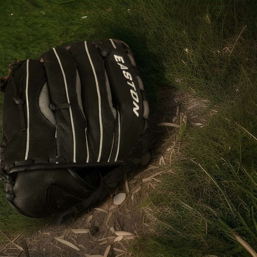 Easton Alpha 12.5" Black Leather Baseball Glove APS125 Right Hand Throw Read